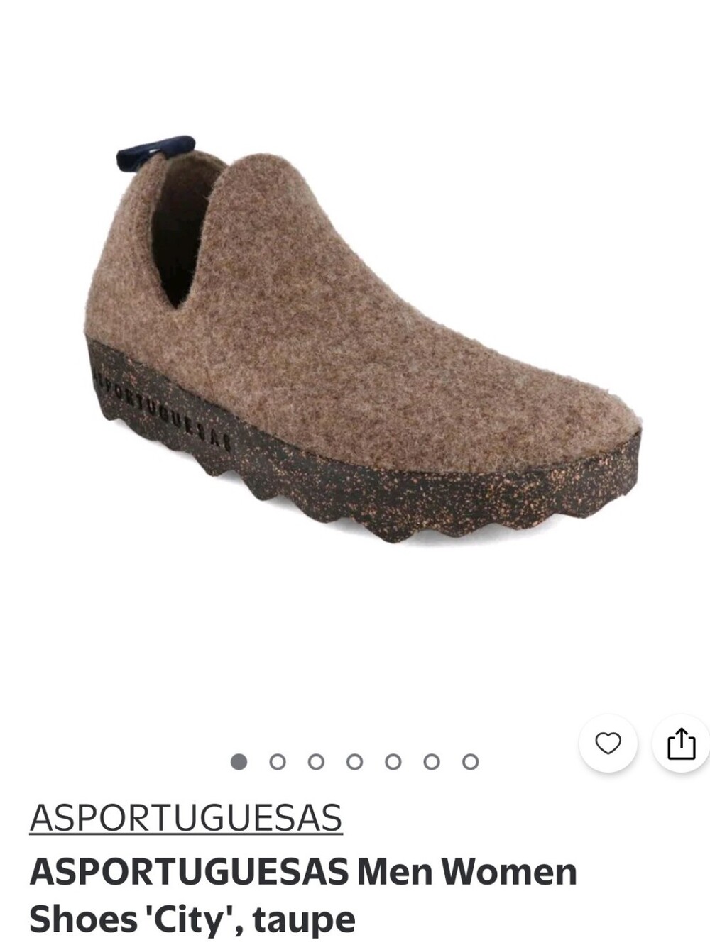 Asportuguesa Wool Slip-On Casual Slippers - Brown Mens